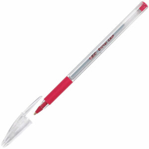 stylo bjc cristal grip rouge