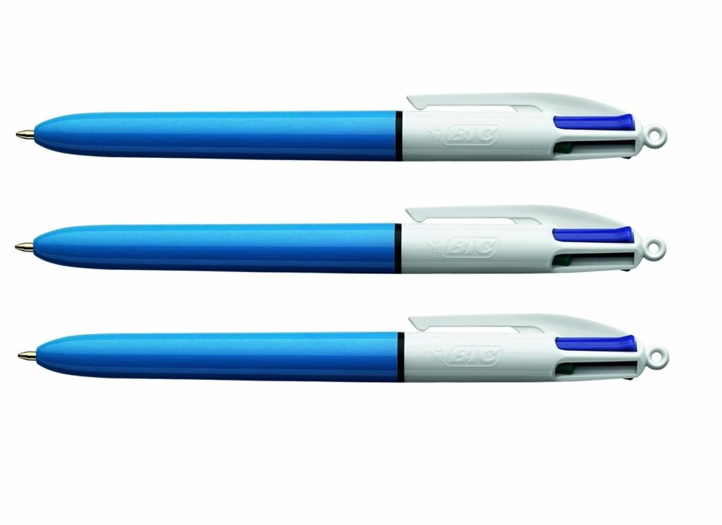 Recharge pour stylo bille rétractable 4 couleurs - pointe moyenne