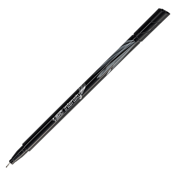 stylo noir qui écrit et qui coupe