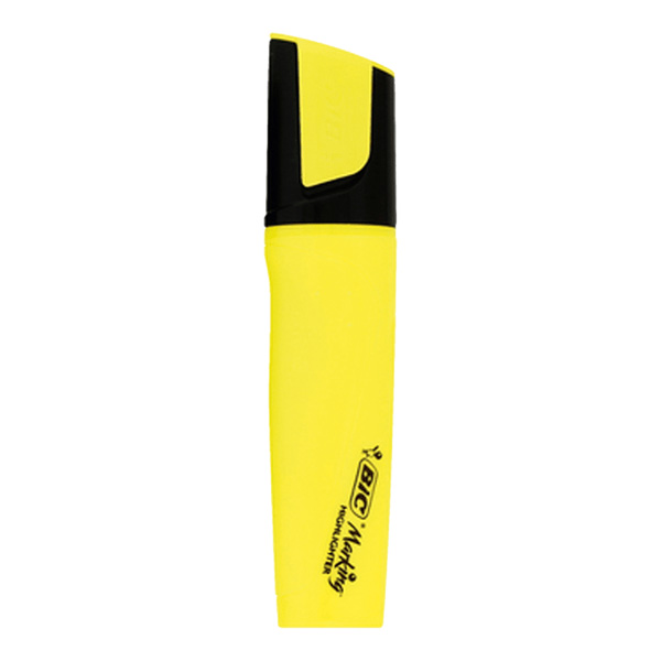 fourniture scolaire marqueur bic marking jaune