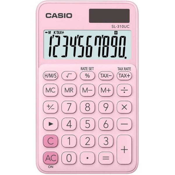 Calculatrice de poche 10 chiffres Casio SL-310UC-PK rose