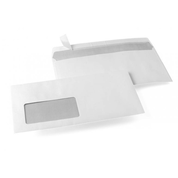 Pack de 500 Enveloppes Fenêtre 110x220mm Blanc La couronne 80gr