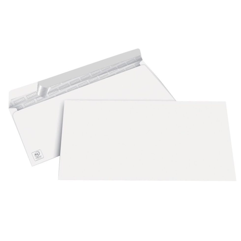 Pack de 50 Enveloppes Blanches 110x220mm - 1er prix - Autoadhésives