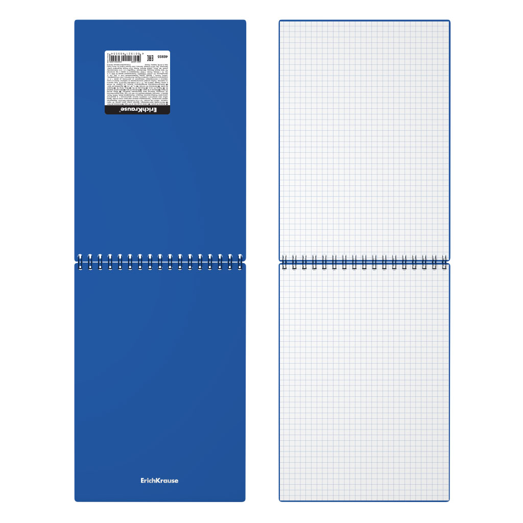 Bloc-notes relié ErichKrause® Classic, bleu foncé, А5, 60 feuilles, quadrillé, couverture plastique