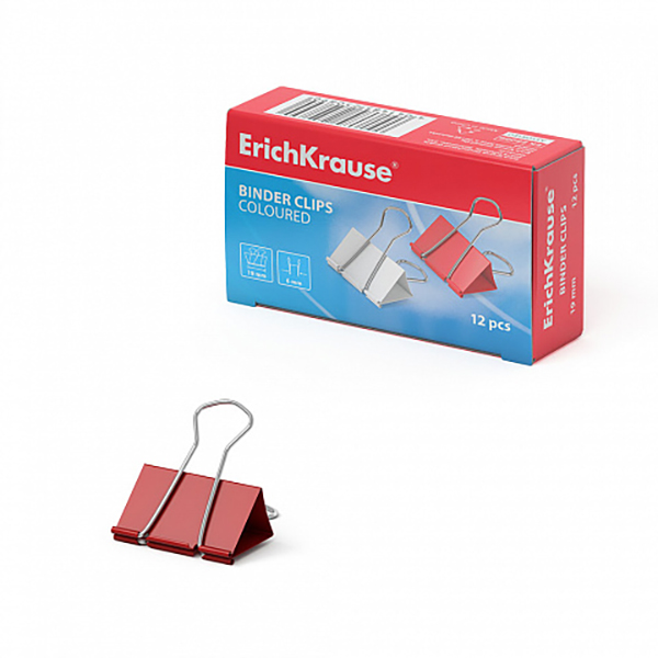 Pinces à papier ErichKrause - 19 mm, Assortie