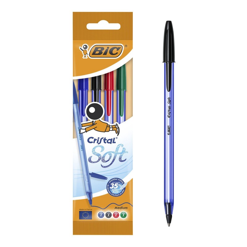 Pochette de 4 stylos cristal soft- BIC