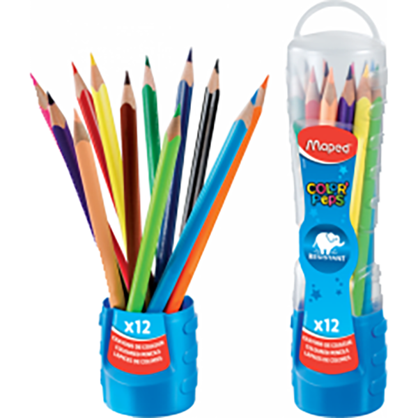Crayons de Couleur COLOR'PEPS X12 Squezzy Tube