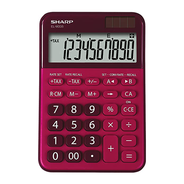 Calculatrice Bureautique SHARP EL-M335B-Rouge