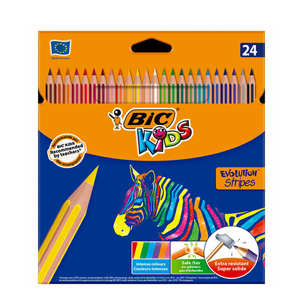 Crayon Coloriage Bic Kids Evolution Stripes 24