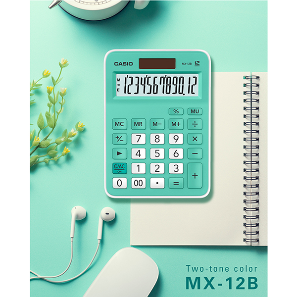 Calculatrice De Bureau MX-12B- Vert 12 Chiffres - Papel.tn