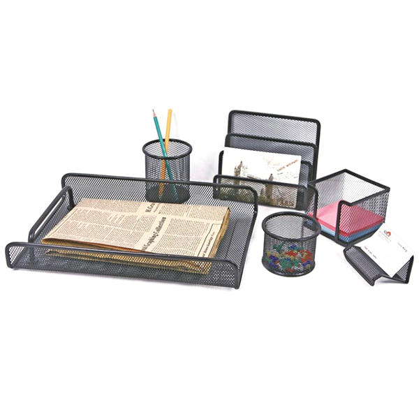 Garniture de bureau avec un livre doré avec deux portes-stylo - Decoration  or Craft object