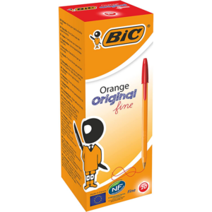 DÉTAILS DU FICHIER JOINT Boite-de-20-Stylos-Bille-Bic-Orange-Fine-Original-Pointe-Fine-Rouge-Papel-Tunisie