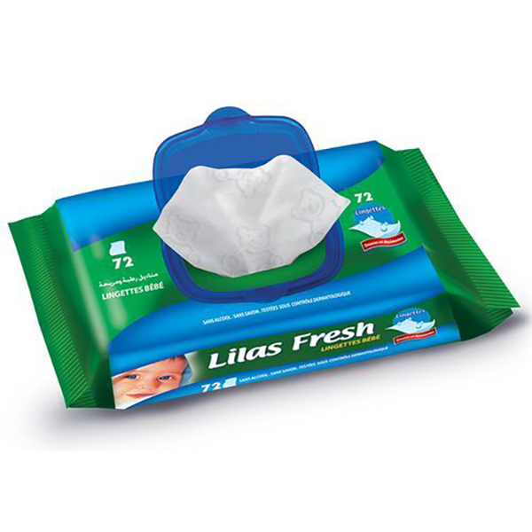 Lingettes Lilas Fresh 72 Pieces