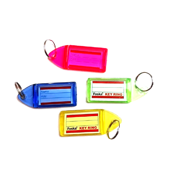 Porte-clés avec étiquette - porte-clef key clip rouge