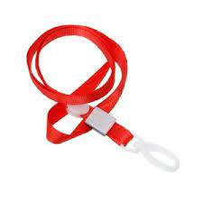 cordon de badge rouge plastique