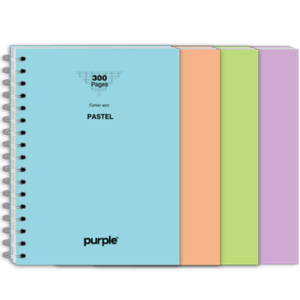 Cahier-Wire-O-17×22-PASTEL-300-Pages-Purple-Papel-Tunisie