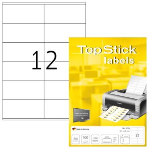 Etiquettes imprimables topstick 105x48 Ref 8715