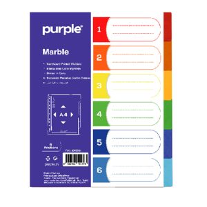 Jeux-dintercalaires-en-carte-imprime-6-positions-MARBLE-Purple-Papel-Tunisie