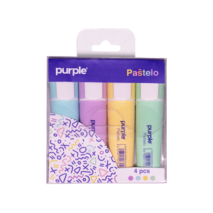 Etui-4-Surligneur-PASTELO-Purple-Papel-Tunisie